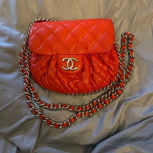 Rare Red Chanel chain around in good condition